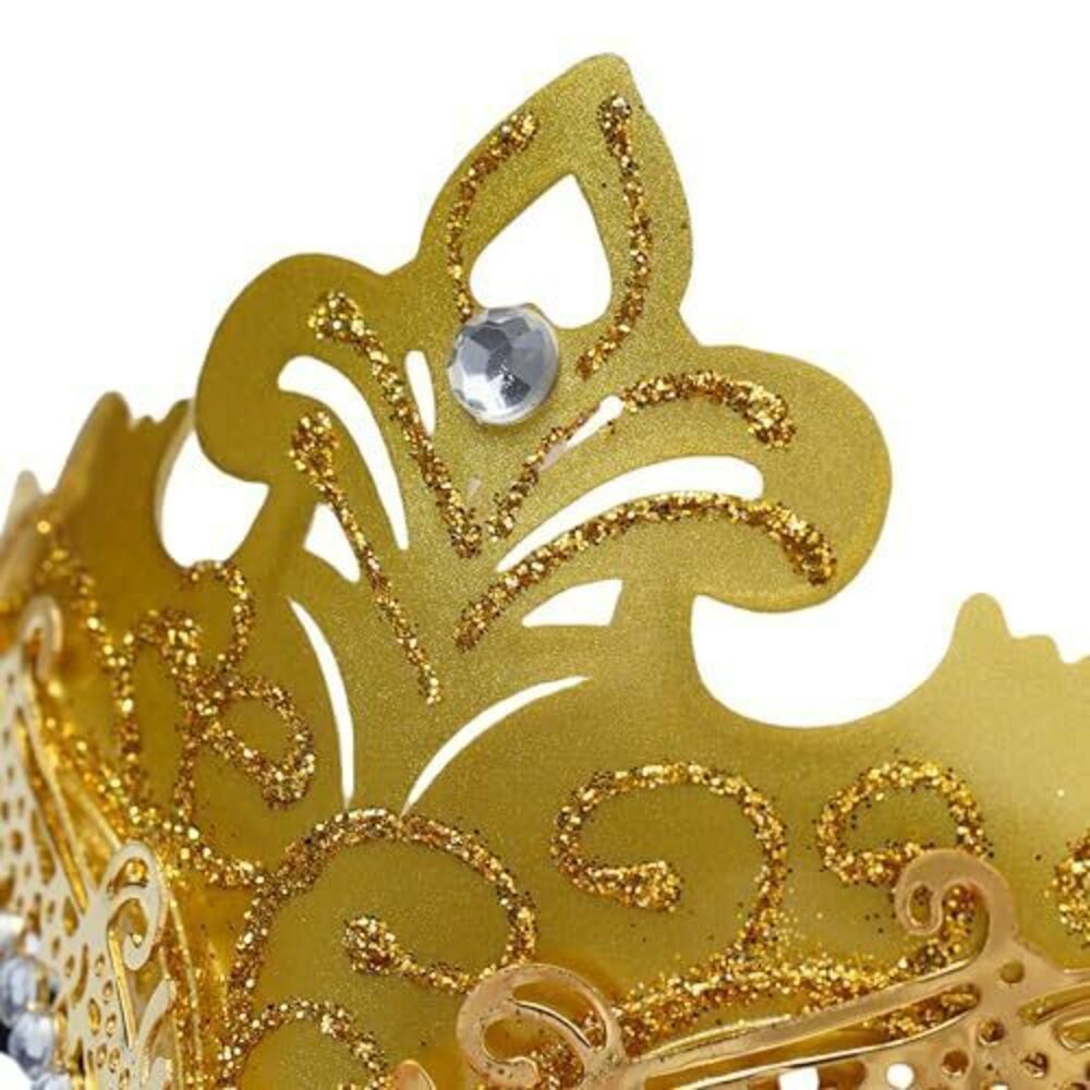6038 Masquerade Mask Shiny Rhinestone Venetian Mask Prom Carnival Ball - Picture 3 of 7